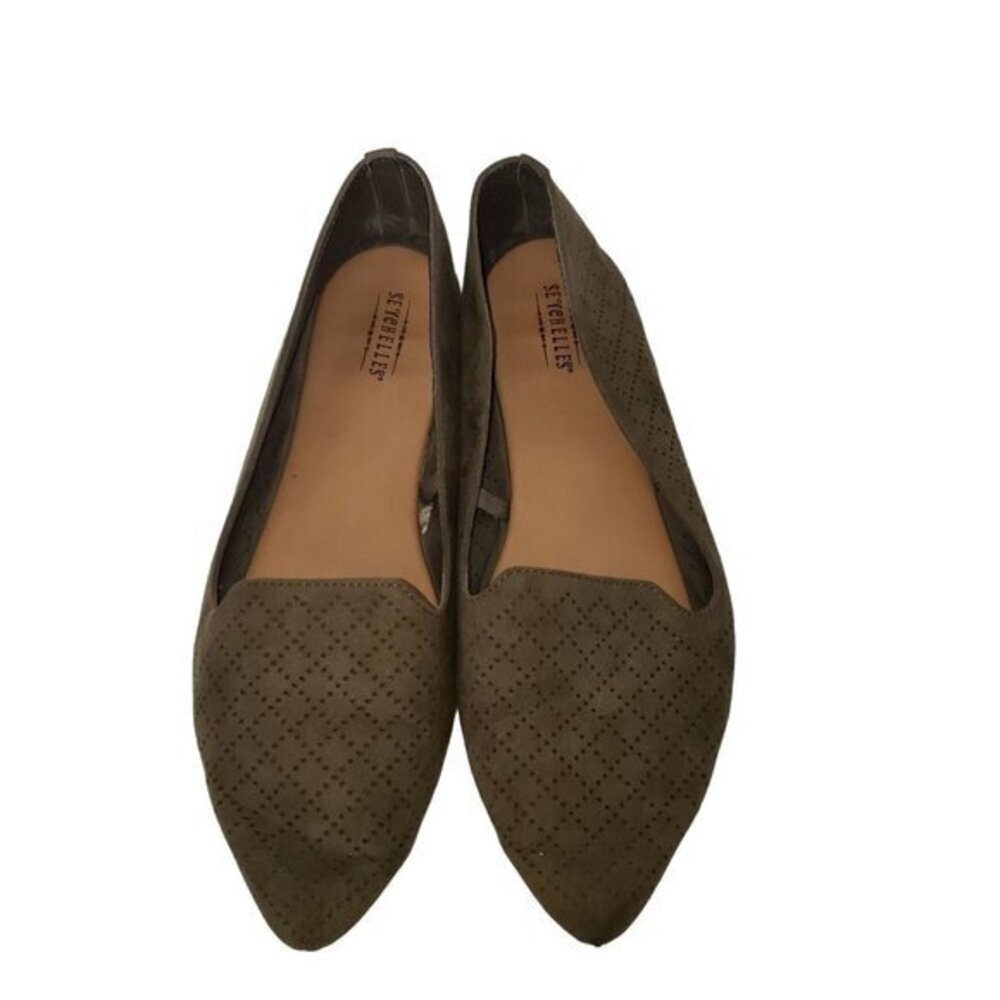 Seychelles Julia Flats Womens‎ Shoes Size 8.5 Dark Olive Army Green Pre-Owned